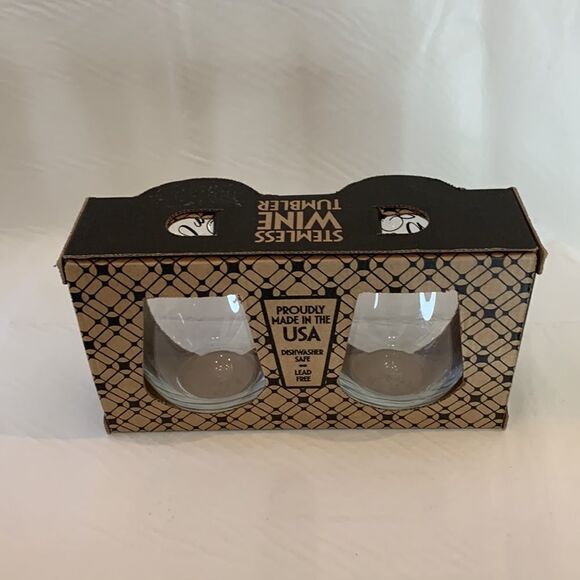 Stemless Wine Tumbler Your A Peach In Black New In Box Made USA 5 Inches Tall - Picture 3 of 8